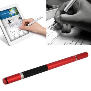 Picture of 2 in 1 Stylus Touch Pen + Ball Pen for iPhone 6/6 Plus/5/5S/5C, iPad Air 2/mini 1/2/3, New iPad, All Capacitive Touch Screen (Red)