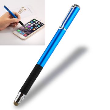 Universal 2 in 1 Thin Tip Stylus Pen for iPhone, iPad, Samsung - Blue - 1