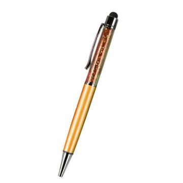 Picture of AT-22 2 in 1 Universal Flash Diamond Decoration Capacitance Pen Stylus Ballpoint Pen (Gold)
