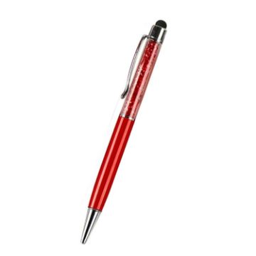 Picture of AT-22 2 in 1 Universal Flash Diamond Decoration Capacitance Pen Stylus Ballpoint Pen (Red)