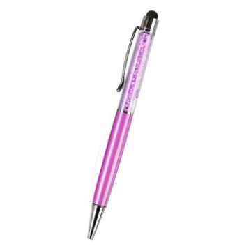 Picture of AT-22 2 in 1 Universal Flash Diamond Decoration Capacitance Pen Stylus Ballpoint Pen (Purple)