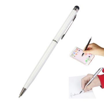 Picture of AT-18 3 in 1 Rotary Mobile Phone Touch Screen Handwriting Pen is Suitable for Apple/Huawei/Samsung (White)