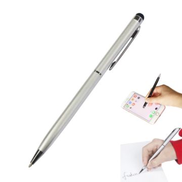 Picture of AT-18 3 in 1 Rotary Mobile Phone Touch Screen Handwriting Pen is Suitable for Apple/Huawei/Samsung (Silver)