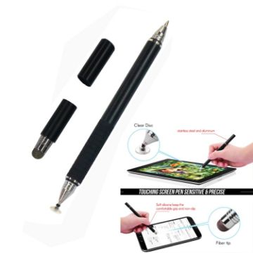 Picture of AT-12 3 in 1 Touch Screen Capacitive Pen with Common Writing Pen & Mobile Phone Writing Pen Function is Suitable for Apple/Huawei/Samsung (Black)