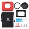 Picture of PULUZ for Sony RX0 Aluminum Alloy Protective Cage + 37mm UV Filter Lens + Lens Sunshade with Screws and Screwdrivers (Red)
