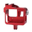 Picture of PULUZ Housing Shell CNC Aluminum Alloy Protective Cage with 52mm UV Lens for GoPro HERO (2018)/7 Black/6/5 (Red)