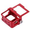 Picture of PULUZ Housing Shell CNC Aluminum Alloy Protective Cage with Insurance Frame & 52mm UV Lens for GoPro HERO (2018)/7 Black/6/5 (Red)