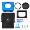 Picture of PULUZ for Sony RX0 Aluminum Alloy Protective Cage + 37mm UV Filter Lens + Lens Sunshade with Screws and Screwdrivers (Blue)