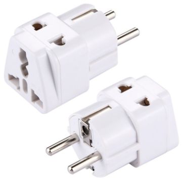 Picture of WD-9 Plug Adapter, Travel Power Adaptor with Europe Socket Plug (White)