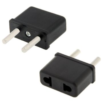 Picture of US/AU Plug to EU Plug AC Wall Universal Travel Power Socket Plug Adaptor (Black)