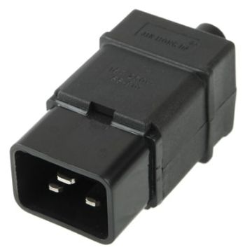 Picture of 3 Prong Male AC Wall Universal Travel Power Socket Plug Adaptor (Black)