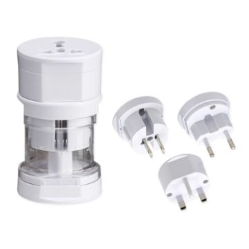 Picture of All in 1 EU + AU + UK + US Plug Travel Universal Adaptor (White)