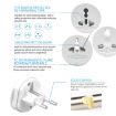 Universal Travel Adaptor - EU AU UK US Plug (White) - 5