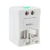 Picture of Universal US/EU/AU/UK Travel AC Power Adaptor Plug with USB Charger Socket (White)