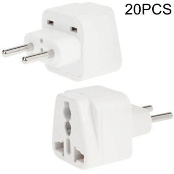 Picture of 20PCS EU Plug Adapter Power Socket Travel Converter (White)