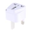 Portable Universal Socket to UK Plug Power Adapter Travel Charger - White - 4