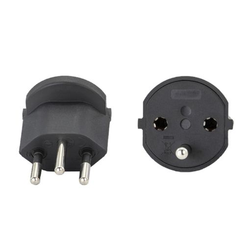 EU to Switzerland Convertible Plug With Ground Wire Travel Adaptor - 1