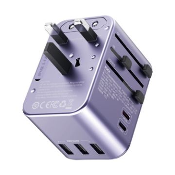 Picture of ROCK T62 35.5W Global Travel Multifunctional Plug PD Charger Power Adapter (Purple)