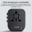 USAMS US-CC173 T55 12W Universal Multi Plug Travel Charger - Black - 3