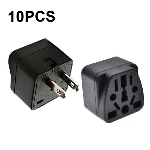 Picture of 10 PCS WY-6 10A 250V Porous US Conversion Plug (Black)