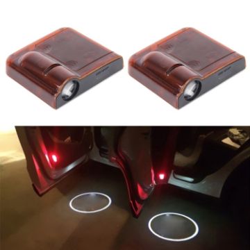 Picture of 2 PCS LED Ghost Shadow Light, Car Door LED Laser Welcome Decorative Light, Display Logo for Honda Car Brand (Red)