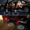 Picture of 2 PCS LED Ghost Shadow Light, Car Door LED Laser Welcome Decorative Light, Display Logo for Audi Car Brand (Red)