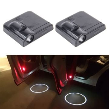 Picture of 2 PCS LED Ghost Shadow Light, Car Door LED Laser Welcome Decorative Light, Display Logo for Ford Car Brand (Black)