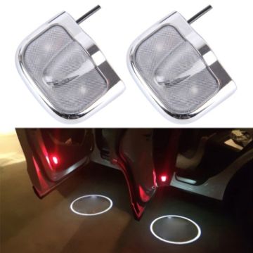 Picture of 2 PCS LED Car Door Welcome Logo Car Brand Shadow Light Laser Projector Lamp for PEUGEOT (Silver)