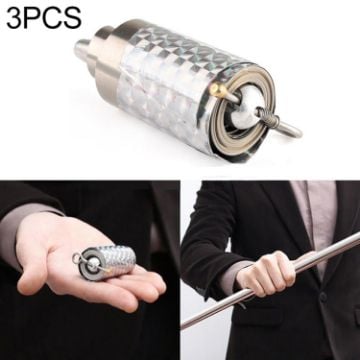 Picture of 3 PCS 110cm Length Magic Props Stick Silver Metal Elastic Stick