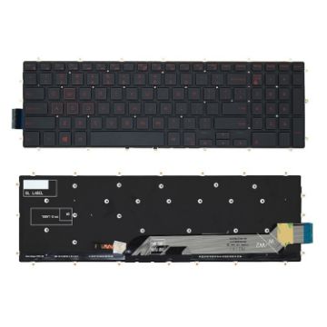 Red Backlight Laptop Keyboard for Dell G3 3579 3779/G5 5587/G7 7588 - 1