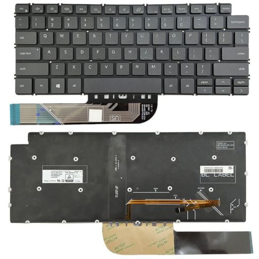 Dell Inspiron 7490/Vostro 5390 US Backlight Laptop Keyboard - Black - 1
