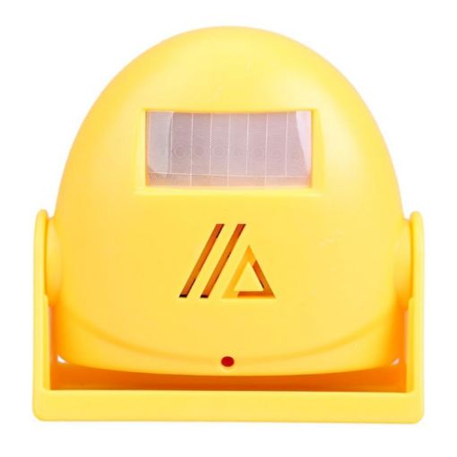Wireless Intelligent Doorbell Infrared Motion Sensor Voice Prompter (Yellow) - 1