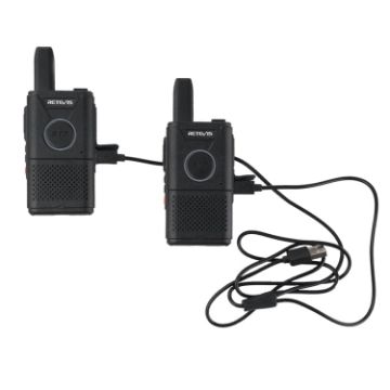 Picture of 1 Pair RETEVIS RT18 16CHS FRS Dual PTT Handheld Walkie Talkie, US Plug (Black)