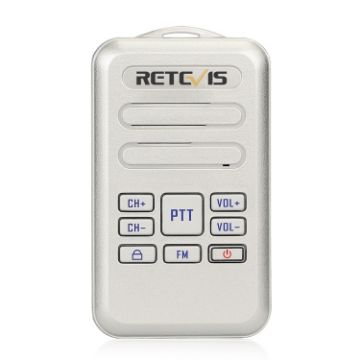 Picture of RETEVIS RT20 2W 400-470MHz 16CHS Mini FM Radio Two Way Radio Walkie Talkie, US Plug (Silver)