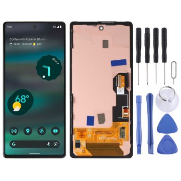 LCD Screen For Google Pixel 6A GX7AS GB62Z G1AZG - Black - 1