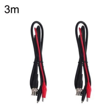 Picture of 2pcs BNC To 2 x Crocodile Clips Double Head Coaxial Cable Video Cable, Length: 3m