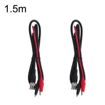 Picture of 2pcs BNC To 2 x Crocodile Clips Double Head Coaxial Cable Video Cable, Length: 1.5m