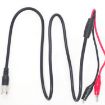 2pcs BNC To 2 x Crocodile Clips Coaxial Cable Video Cable - 2
