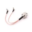 RG316 N Male to 2xTS9/2xCRC9 Male Plug Combiner Splitter Cable, 15cm - 2