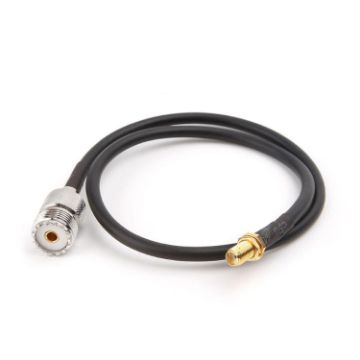 Picture of SMA Female to UHF SO239 PL259 Female RG58 Pork Tail Cable, Length: 50cm