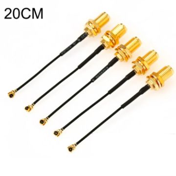 5 PCS RG178 Ufl/IPX/IPEX to SMA Female Adapter Cable, 20cm - 1