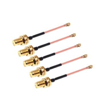 5 PCS RG178 Ufl/IPX/IPEX to SMA Female Adapter Cable, 5cm - 1