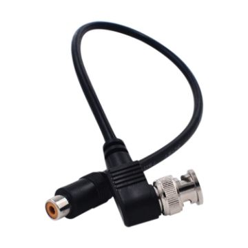 BNC Male to RCA Female Coaxial Cable, 0.35m Length - 1