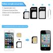 Picture of 4 in 1 Nano SIM to Micro SIM Card Kit for iPhone 5/4S with Eject Pin Tool (White)
