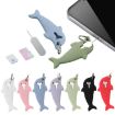 Picture of 3pcs 2 in 1 Phone Tablet Card Removal Needle Dolphin Shape Card Opening Needle Cover (White)