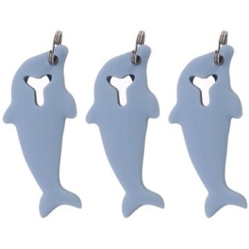 Picture of 3pcs 2 in 1 Phone Tablet Card Removal Needle Dolphin Shape Card Opening Needle Cover (Blue)