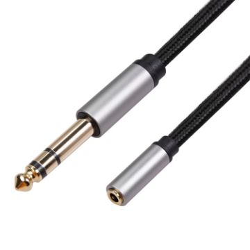 6.35mm Male to 3.5mm Female Audio Adapter Cable - 1.5m Length - 1
