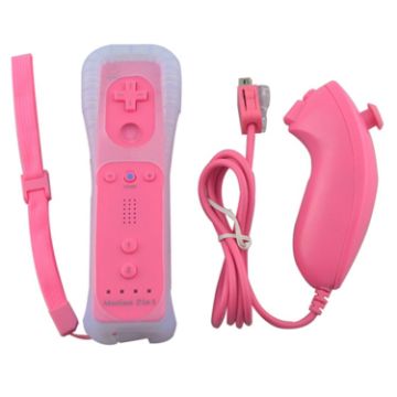 Pink Wireless GamePad Remote for Switch Wii - 1