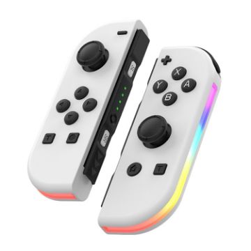 Picture of JOY-02 Gaming Left And Right Handle With RGB Lights Body Feel Bluetooth Gamepad For Switch/Switch OLED/Switch Pro/Switch Lite/Switch Joycon (White)