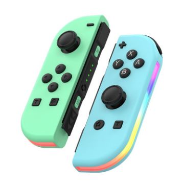 Picture of JOY-02 Gaming Left & Right Handle w/RGB Lights Bluetooth Gamepad for Switch/Switch OLED/Switch Pro/Lite Joycon (Green Blue)